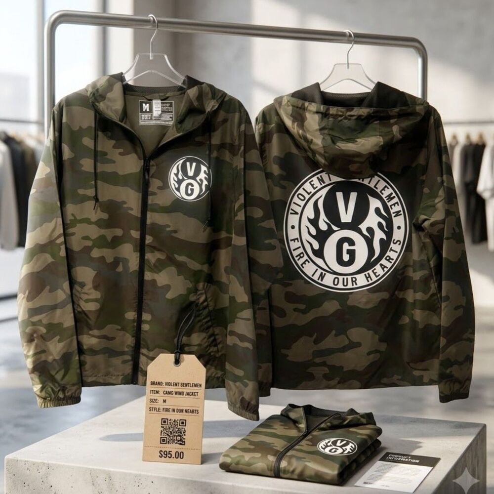 Violent Gentlemen Hockey Club (VGHC) Camo Windbreaker - Size Medium